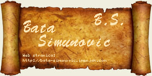 Bata Simunović vizit kartica